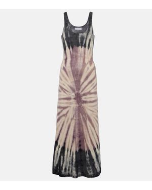 Gabriela Hearst Beca Tie-Dye Cashmere And Silk Maxi Dress - Natural