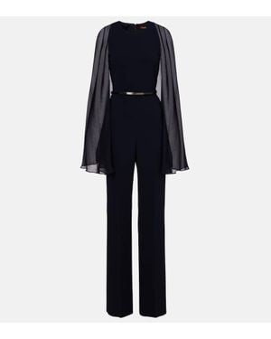 Max Mara Jumpsuit Vertice Aus Cady - Blau