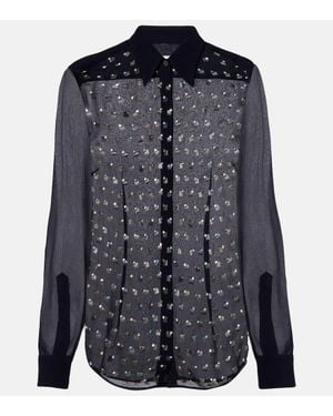 Dries Van Noten Verziertes Hemd - Blau