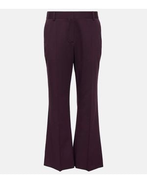 Altuzarra Fossett Wool Flared Pants - Purple