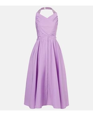 Patou Midikleid Aus Faille - Lila