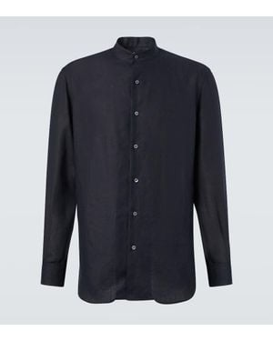 Loro Piana Elia Flax Shirt - Blue