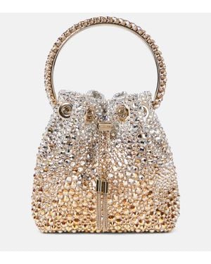 Jimmy Choo Bucket Bag Bon Bon Mit Kristallen - Mettallic