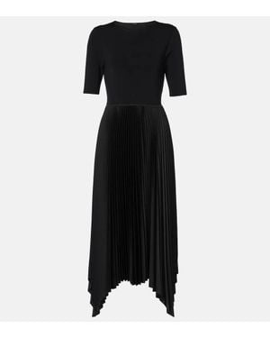 JOSEPH Darno Plisse Midi Dress - Black