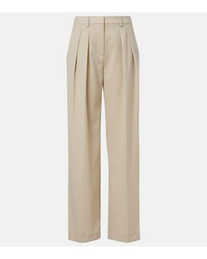 Frankie Shop Daytona High-Rise Wide-Leg Pants - Natural