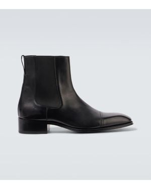 Tom Ford Hainaut Leather Chelsea Boots - Black