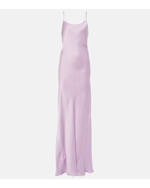 Victoria Beckham Satin Gown - Purple