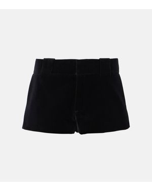 Chloé Cotton Velvet Shorts - Black