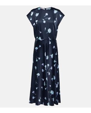 Vince Bedrucktes Midikleid - Blau