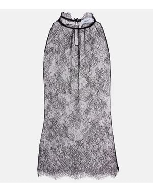 McQueen Top Aus Spitze - Grau