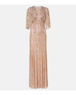 Jenny Packham Robe Astra Mit Pailletten - Natur