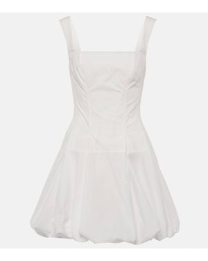 Jonathan Simkhai Juni Cotton-Blend Poplin Minidress - White