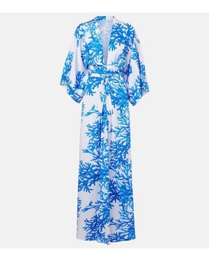 Melissa Odabash Abito Lungo Eloise Con Stampa - Blu
