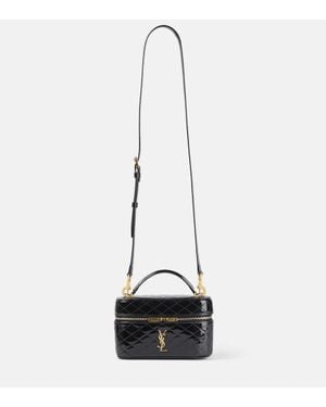 Saint Laurent Schultertasche Gaby Aus Lackleder - Weiß