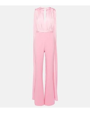 Safiyaa Bianca Caped Jumpsuit - Pink