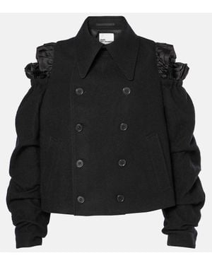 Noir Kei Ninomiya Chaqueta De Lana Con Aberturas - Negro