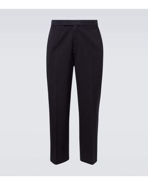 Thom Browne Gerade Hose Aus Baumwoll-Twill - Blau