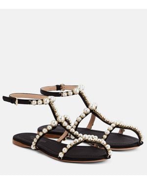 Giambattista Valli Sandalen Maharani Mit Zierperlen - Schwarz
