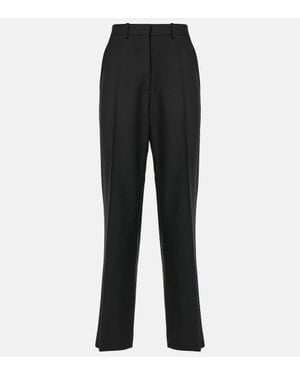 The Row Albereta Virgin Wool Flared Pants - Black