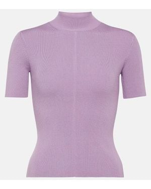 Oscar de la Renta Pullover Aus Einem Seidengemisch - Lila