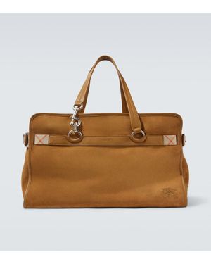 Burberry Porte-Documents En Daim - Marron