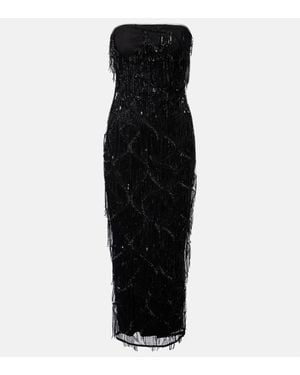 ROTATE BIRGER CHRISTENSEN Tula Sequined Midi Dress - Black