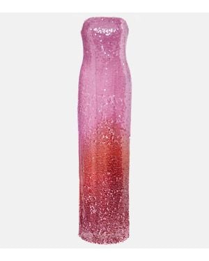 Jonathan Simkhai Leilani Ombre Sequined Gown - Pink