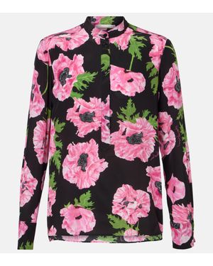 Stella McCartney Poppy Floral Silk Shirt - Pink