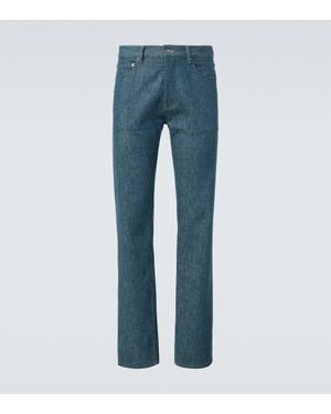 Loro Piana Jeans Rectos Quarona De Tiro Medio - Azul