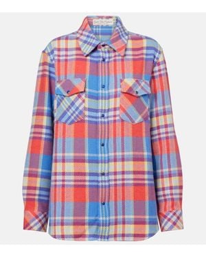God's True Cashmere Creator Plaid Cashmere Shirt - Red