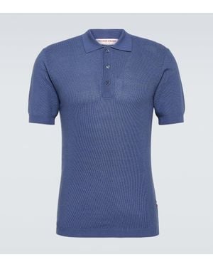 Orlebar Brown Cotton Polo Shirt - Blue