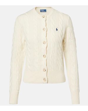Polo Ralph Lauren Wool And Cashmere Cardigan - Natural