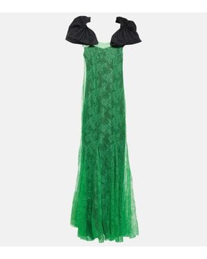 Nina Ricci Robe Aus Spitze - Grün