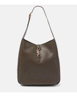 Saint Laurent Schultertasche Le 5 A 7 Large Aus Leder - Braun