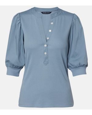 Veronica Beard Blusa Coralee En Mezcla De Algodon - Azul