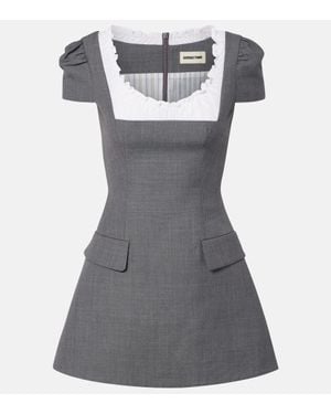 ShuShu/Tong Ruffled Minidress - Gray
