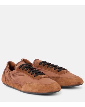 Prada Sneakers Collapse Aus Re-Nylon Und Veloursleder - Braun