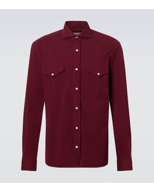 Brunello Cucinelli Camicia Western - Rosso