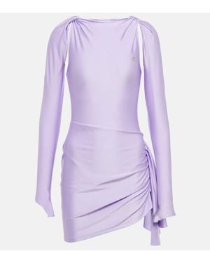 Coperni Drapiertes Mini -Kleid mit Ausschnitten - Lila