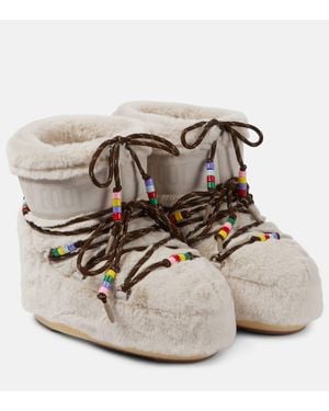 Moon Boot Icon Low Faux-fur Snow Boots - Natural