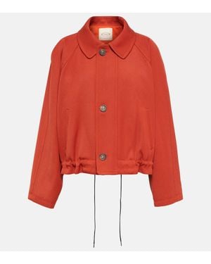 Tod's Cropped-Jacke aus Schurwolle - Rot