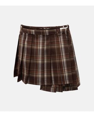 Acne Studios Plaid Skirt - Brown