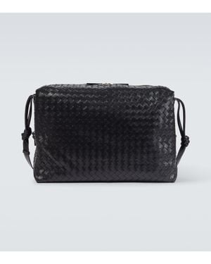 Bottega Veneta Loop Intrecciato Large Leather Duffel Bag - Black