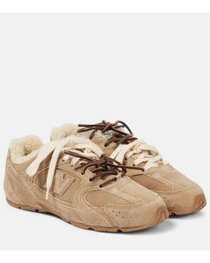 Miu Miu X New Balance Sneakers 530SL aus Veloursleder - Natur