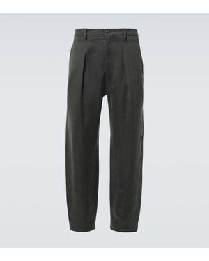 Giorgio Armani Pantaloni A Gamba Larga - Grigio