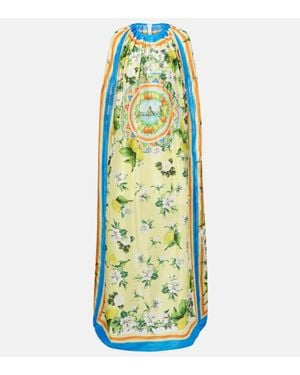 Dolce & Gabbana Bedruckter Kaftan Aus Seide - Grün