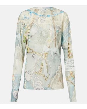 Acne Studios Elway Printed Jersey T-Shirt - Blue