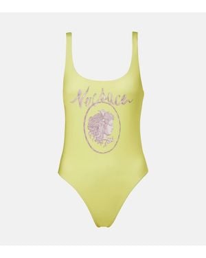 Versace Bedruckter Badeanzug Medusa - Gelb
