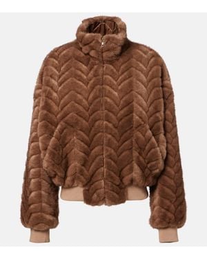 Balenciaga Cropped Padded Jacket - Brown
