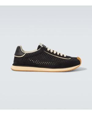 Dolce & Gabbana Sneakers Dg Cushion Mit Veloursleder - Schwarz